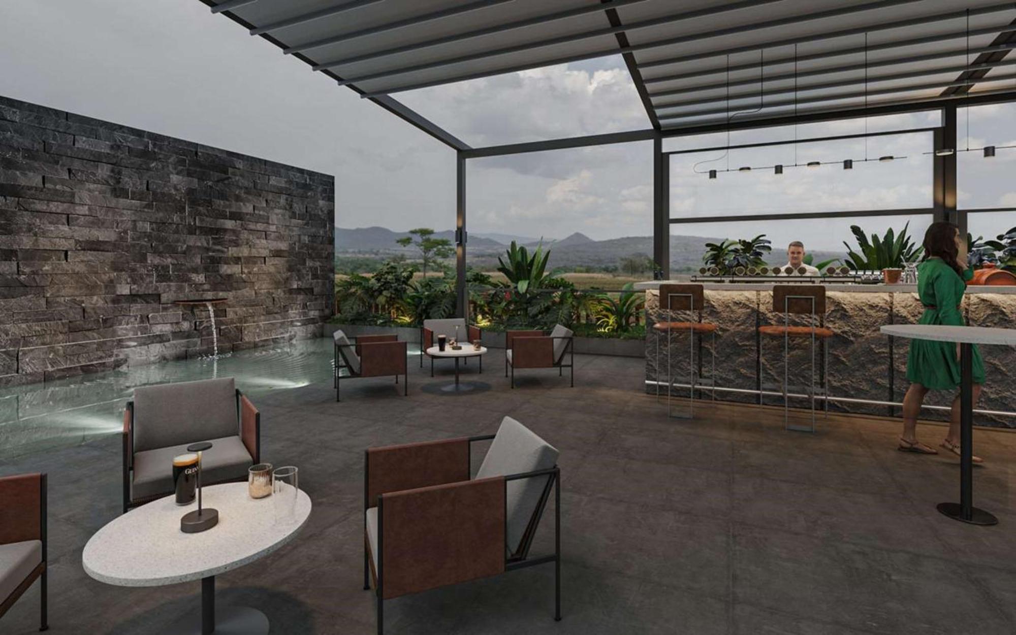 Radisson Resort And Spa Lonavla Zewnętrze zdjęcie 3D rendering of a rooftop bar